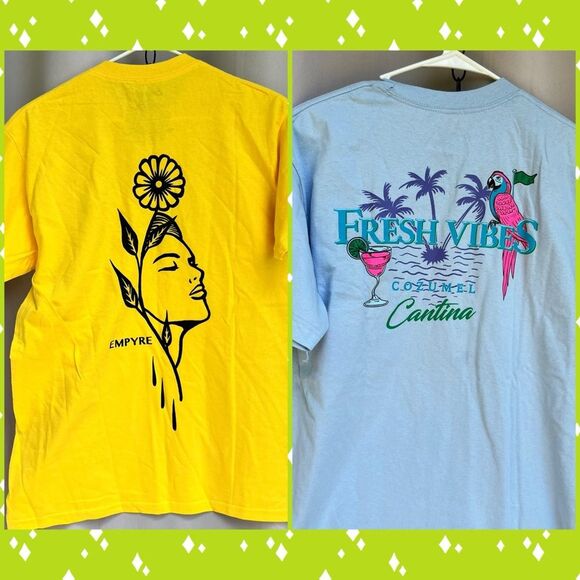 🔥BUNDLE🔥 2 NEW Short sleeve tees 🔥 Fresh Vibes & Empyre 🔥 medium - Picture 1 of 8